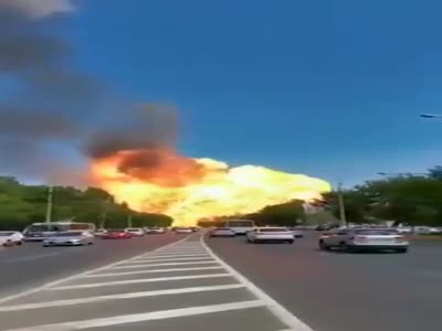 Explosion at gas station in Russia earlier today