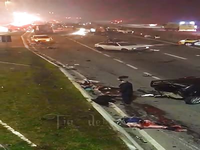Highway crash, shattered corpses - La Tía Del Gore 