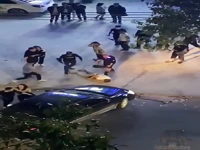 Brutally beaten and dragged by car