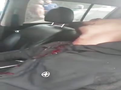 Man shot death inside his car (aftermath)