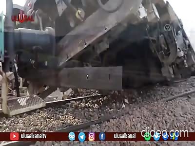 Turkey, Adana freight train crash.