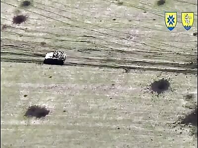 Cruel Ukrainian tank pounding Russians retaking their positions 