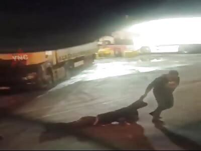 A trucker beaten to death