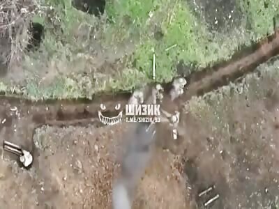 Drone hits a group of Russian soldiers in Bakhmut