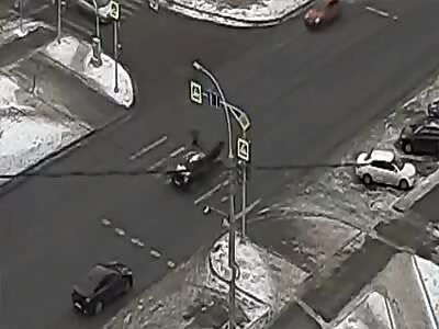 In Vologda, a car hits a pedestrian on a zebra crossing