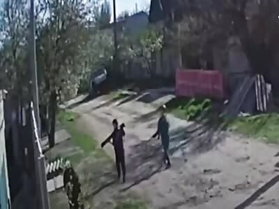 In Ukraine, children shoot from a rocket launcher
