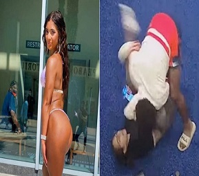 Terrifying Moment Fitness Model Fights Off Would-be Rapist After Attacker Pinned Her to the Ground In Horror Gym Assault