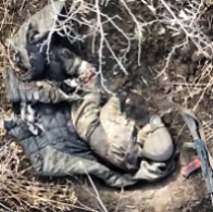UA drone drops an grenade on a sleeping Russian soldier