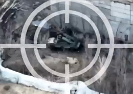 RU 9K33 OSA gets destroyed by UA artillery in Donetsk