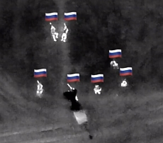 A grenade is dropped on 7 Russian soldiers at night