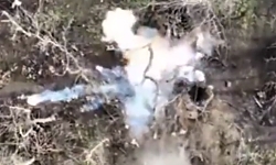 UA Drone destroys some kind of MANPAD or mortar