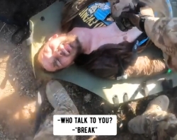Ukrainian soldier injured (subtitles)