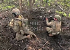 First person operations of UAF in Bakhmut. Enemy KIA visible