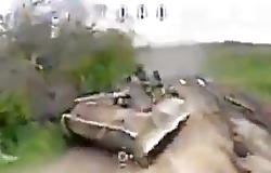 Kamikaze drone hits RU tank