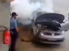 Car Unexpectedly Explodes (+ aftermath)