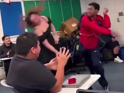 Brutal Battle at American School