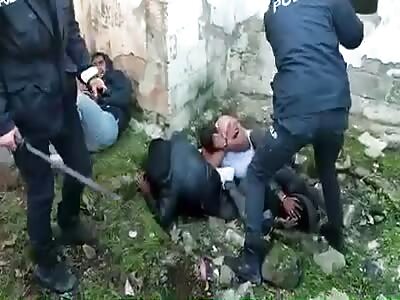 turkish police beats up thieving brunette arabs