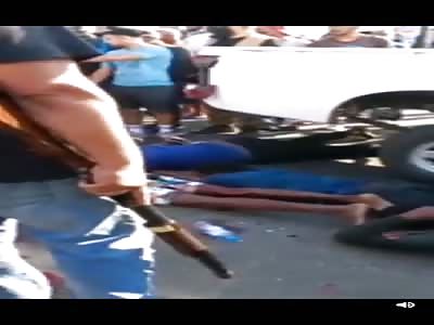 South African looters caught by local security and angry mob