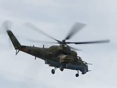 Russian Helicopters Attacking Ukrainian Positions