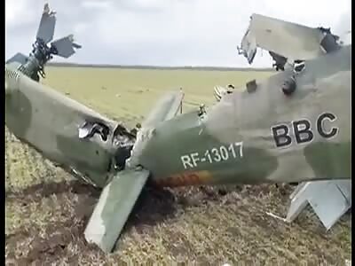 Russian Helicopter Totally Destroyed