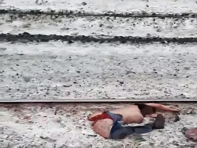Man torn apart by train.