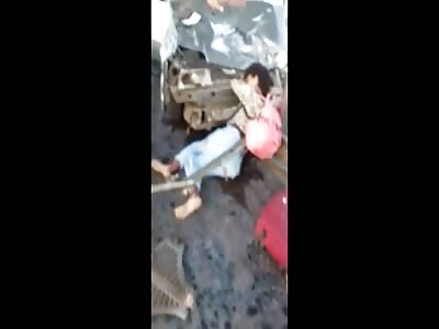 (full video) car hits several people in brasilia cctv included