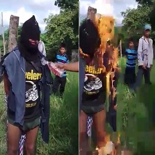 Man Pours Gasoline on Thief & Sets Him on Fire