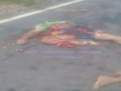 body destroyed on highway in brazil