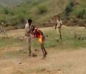 Two Indian Men Tries to Immolate Himself in Rajasthan