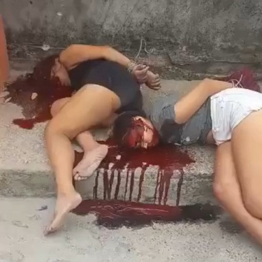 Two Rather Hot Girls Involved In Drug Traffic Executed (Another Angle)