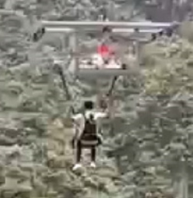 Zip Line Goes Badly Wrong