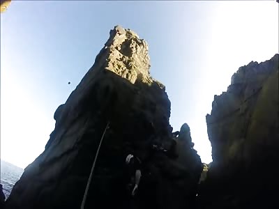 Climber Loses Grip and Falls