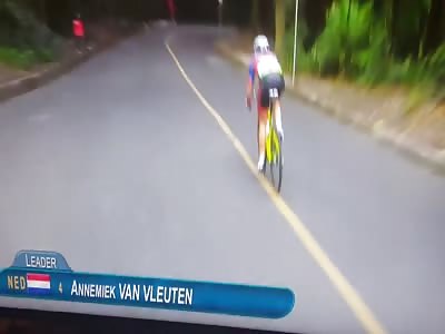 Tragic Woman's Cyclist Crash At Olympics