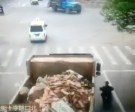 Scooter Rider Becomes a Road Pizza