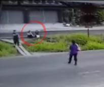 Two Girls Sitting Nearly the Road Killed by Out of Control Pickup