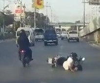 Guy Riding a scooter is Killed by Head Shot
