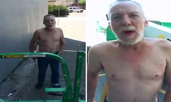 Crazy Old Man KO'd by the Painter 