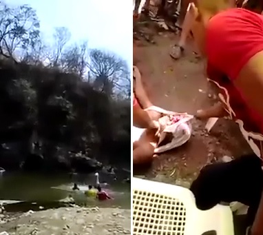 Shock Video shows Kid Killed Instantly when He Lands Hard on Rocks (Show's his Face at Ending) 