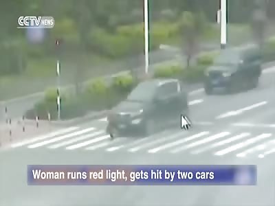 Woman Runs Across the Street and Pays the Price 