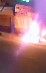 Aftermath Video of Driver Ejected and killed in a Fiery Mess 