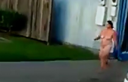 Naked Woman in the Streets of New Orleans 