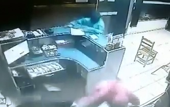 Store Owner goes Nuts on Men trying to Rob his Store 