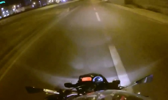 Showoff Motorcyclist Snaps his Foot and Gets it ALL on Camera 