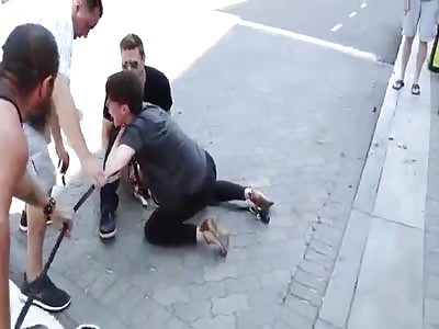 Hard to Watch Video shows Pitbull Attacking a Smaller Beagle in front of its Owner 