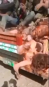 Post Halloween Horror Show in Iraq..Iraqi Soldiers Drag and Brutalize ISIS Members 