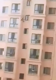 Splat Suicide from Apartment Balcony..Slow Motion Added 