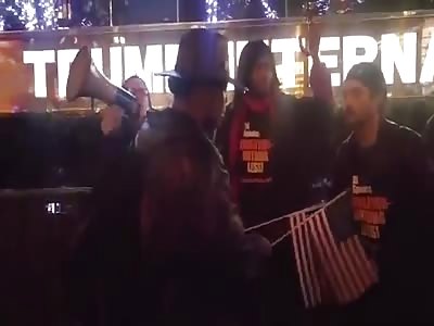 Protesters Burn American Flags Outside Trump Tower
