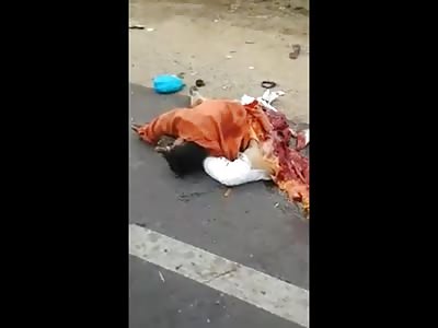 Messy Accident in India on the Road 