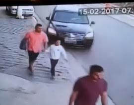 Out of Control Car Completely Takes Out Father and Son (2 Angles) 