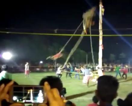 Structure falls over people during festival